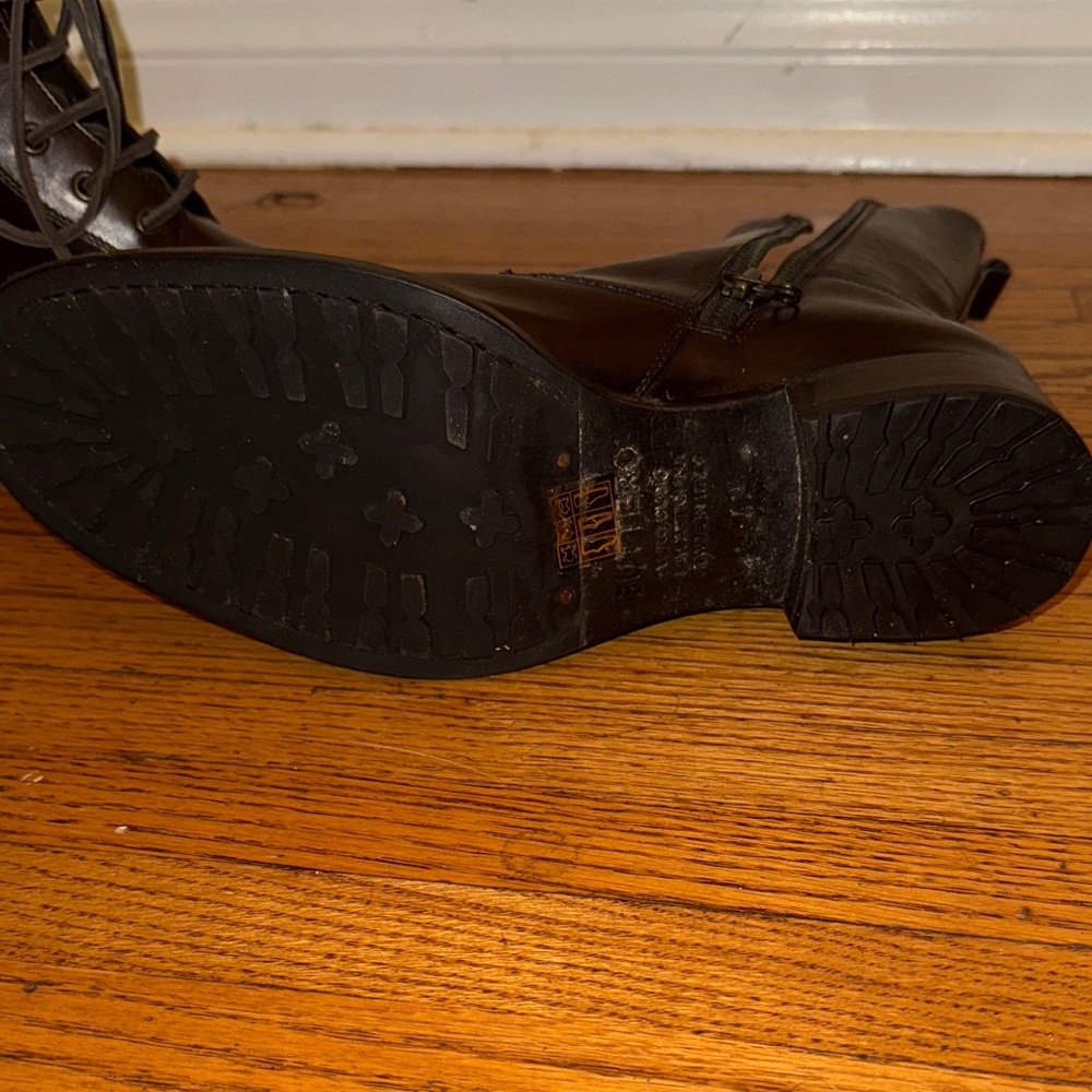 Buttero Brown Leather Combat Boots Mens size 9 - Picture 6 of 7